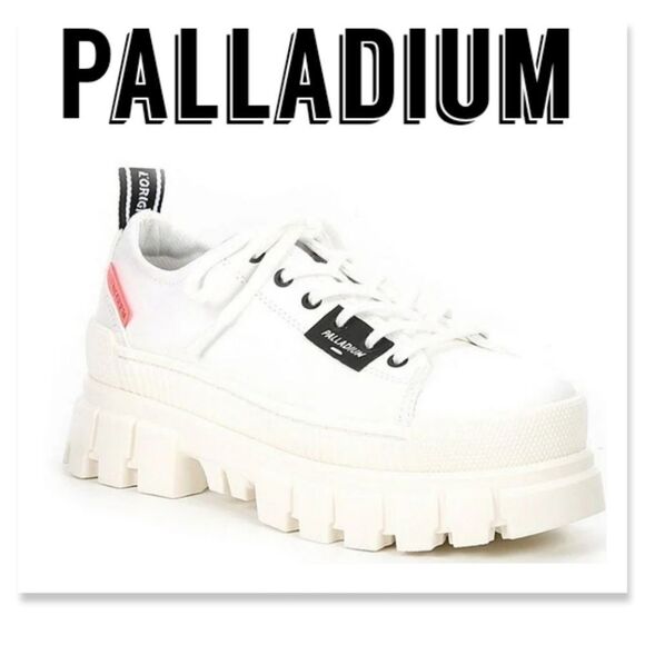 NIB Palladium Women's Revolt Lo TX Platform Lug Sole Sneakers - Picture 1 of 8